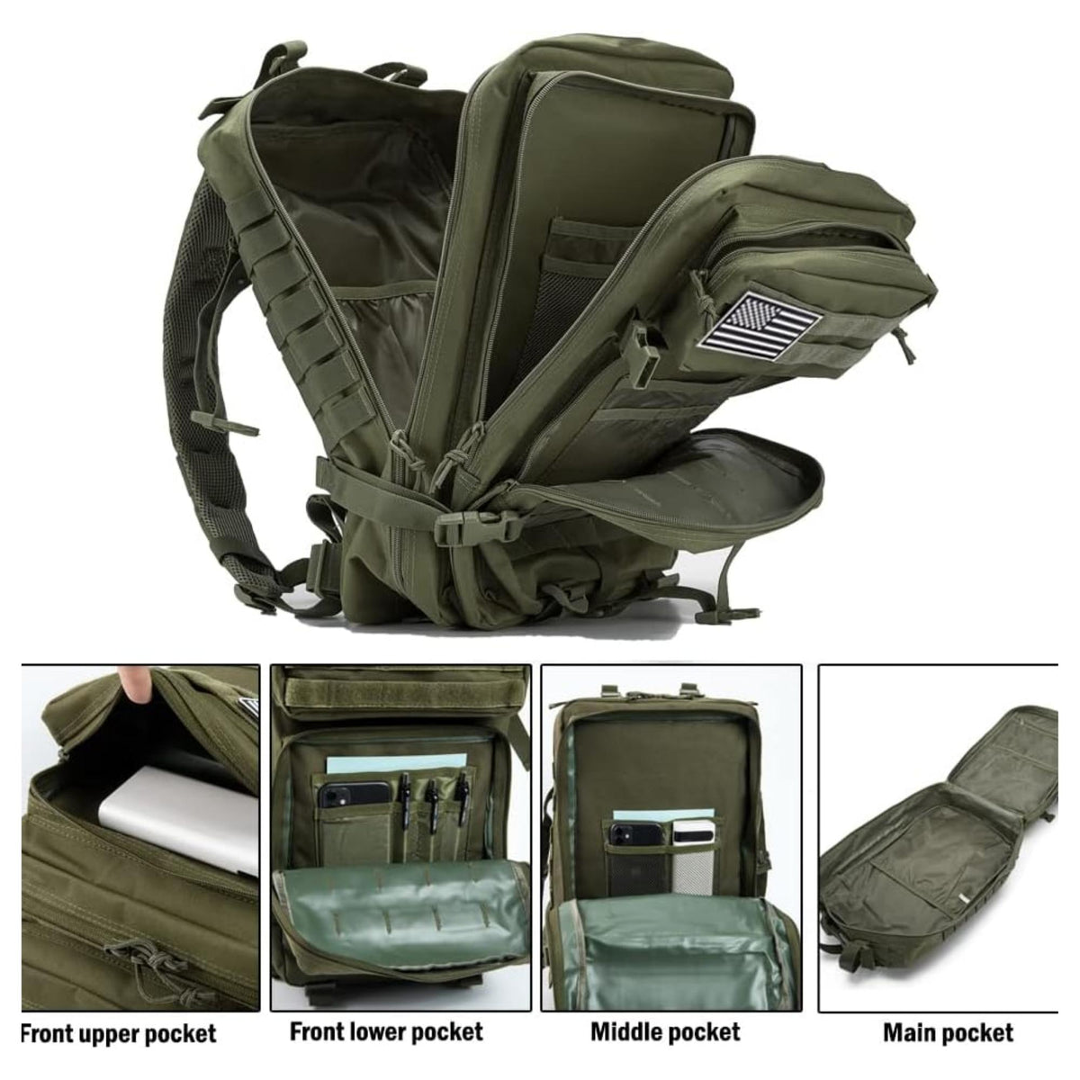 Tactical MOLLE Backpack – Military-Style Outdoor Backpack
